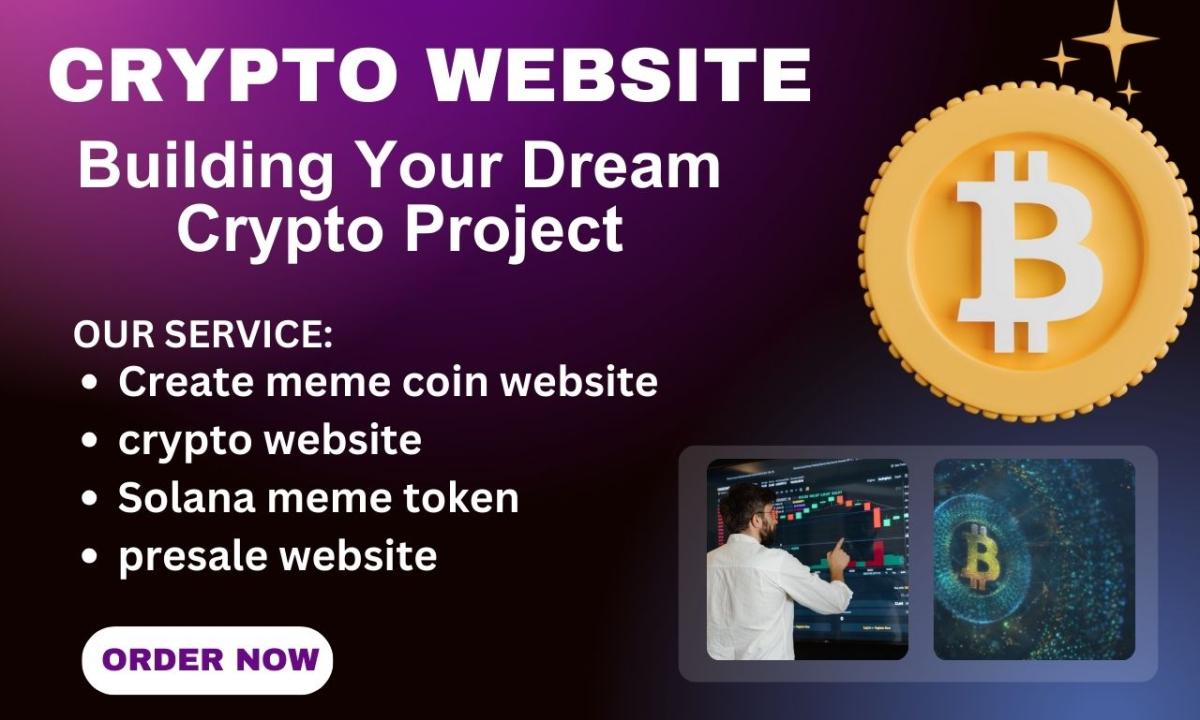 Create a Solana Meme Token Presale Website | Meme Coin Website | Crypto Website