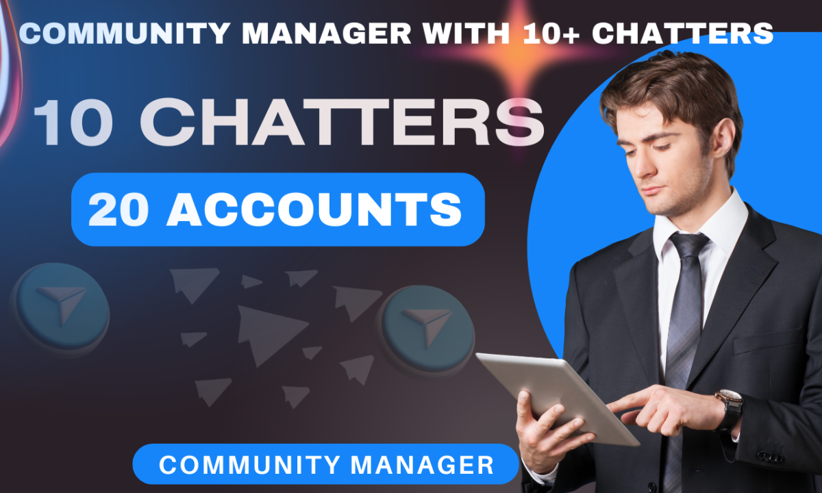 I Will Be Your Telegram Community Manager with 10 Chatters for Your Crypto Project