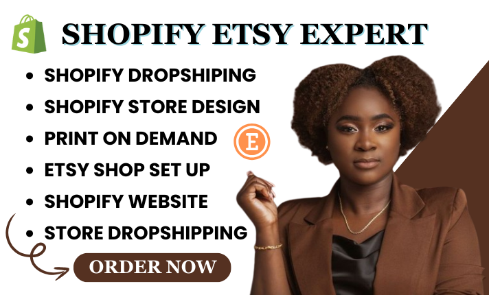 I Will Create an Eye-Catching Shopify Store Design for Your Etsy Print on Demand eCommerce Website