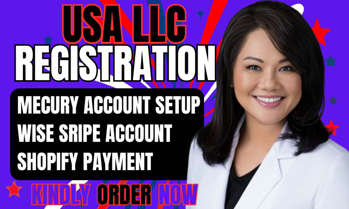 I Will Create a Ready-Made USA LLC Stripe & Mercury Account for Non-USA and USA Residents