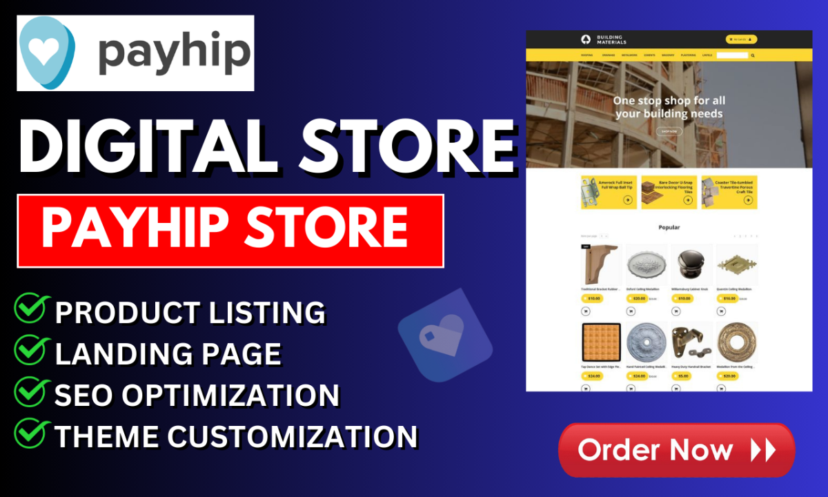 I Will Setup and Customize a Website with Payhip, Stan Store, or Etsy Store