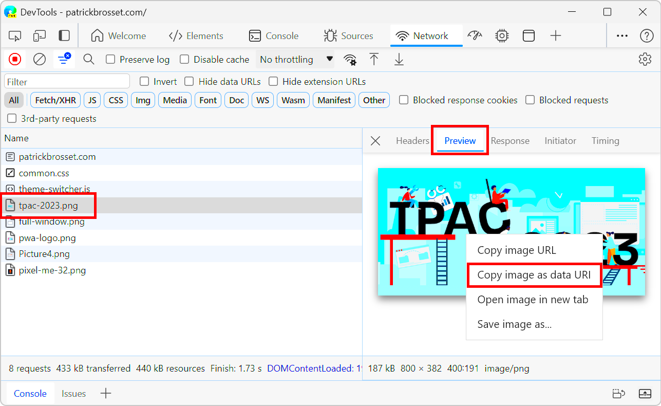 Convert images to dataurls