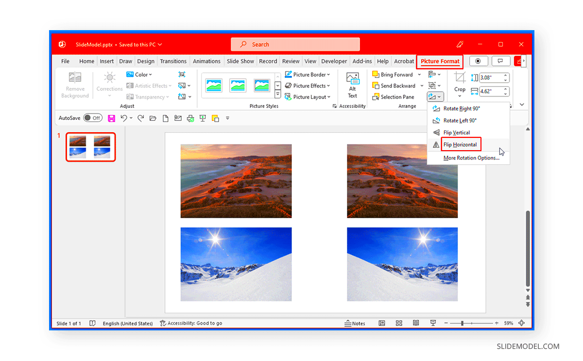 How to Mirror an Image in PowerPoint