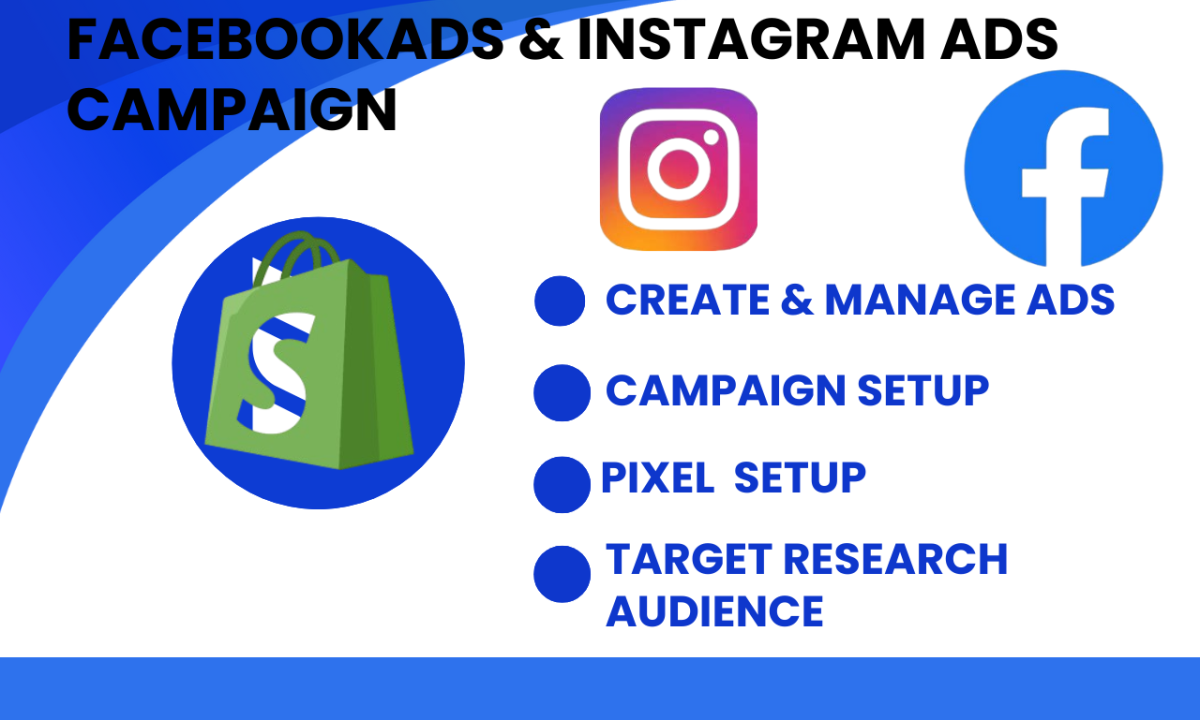 I Will Create and Manage Facebook and Instagram Ads Campaigns Along with Social Media Marketing