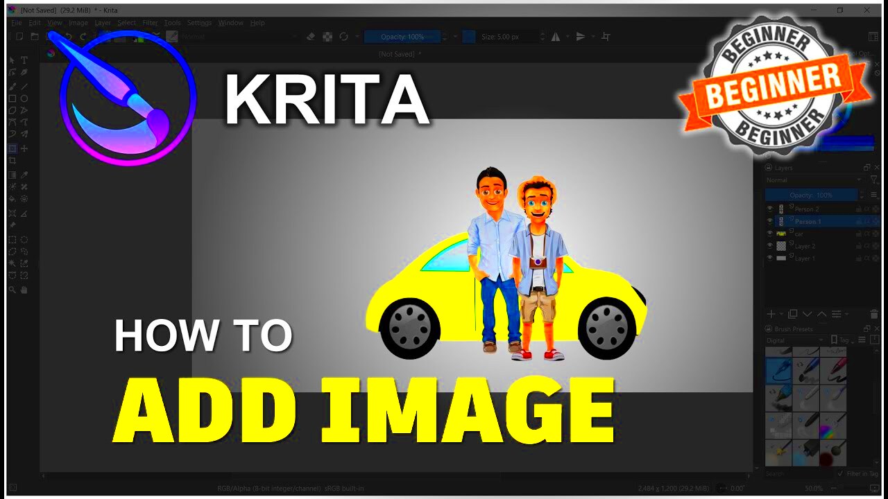 Krita How To Add Image Tutorial  YouTube