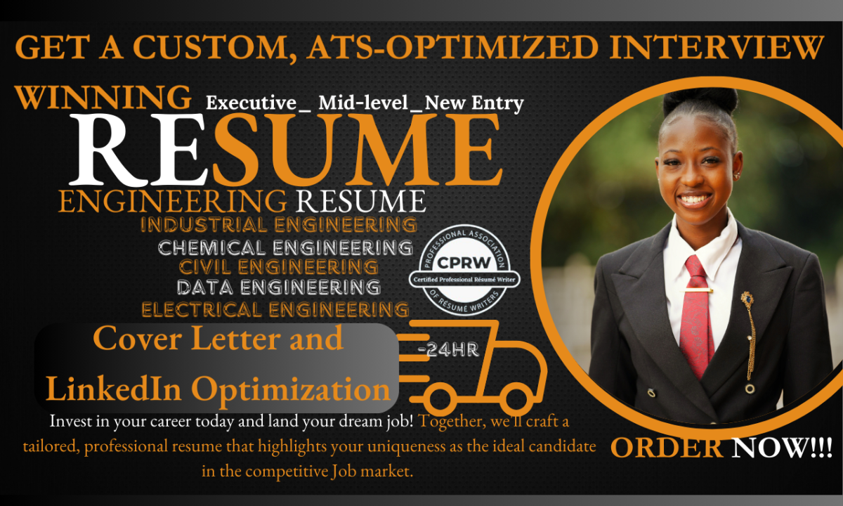 I Will Craft a Custom, ATS Optimized Resume for Engineering Professionals