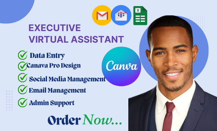 I will be your virtual executive assistant, Canva virtual assistant, personal assistant