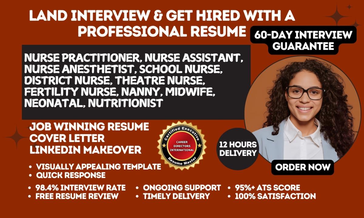 I Will Write Healthcare Nurse Practitioner Nursing Assistant Nanny Midwife Resume