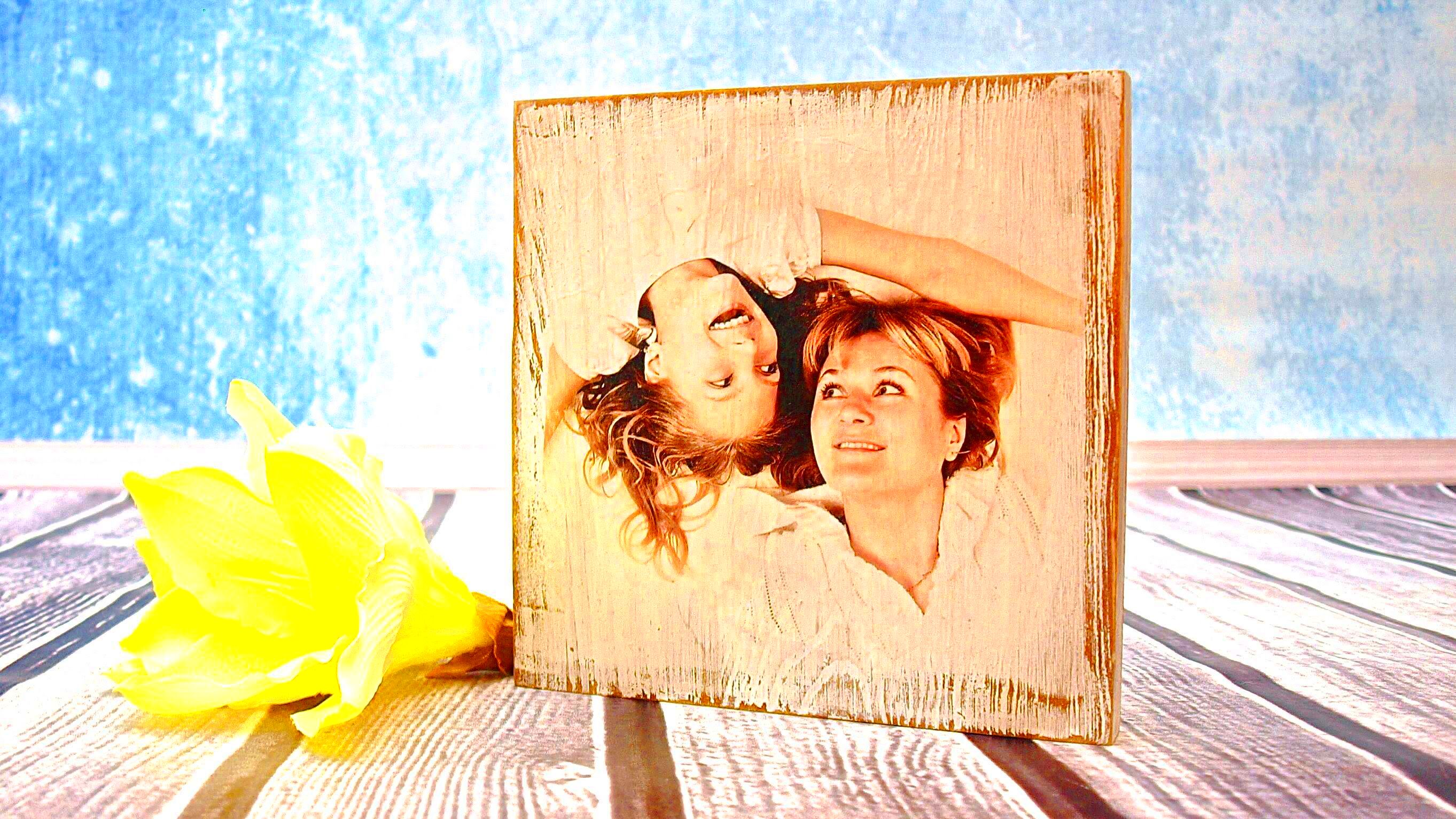 How to do a photo on a wooden board  tutorial  DIY By Catherine 