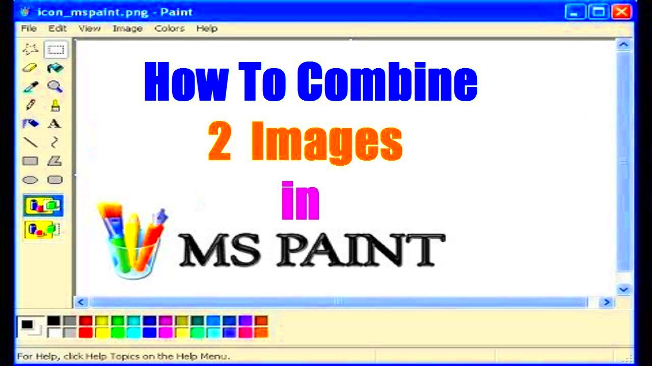 How to Combine 2 Images in Paint  Paint  2      YouTube