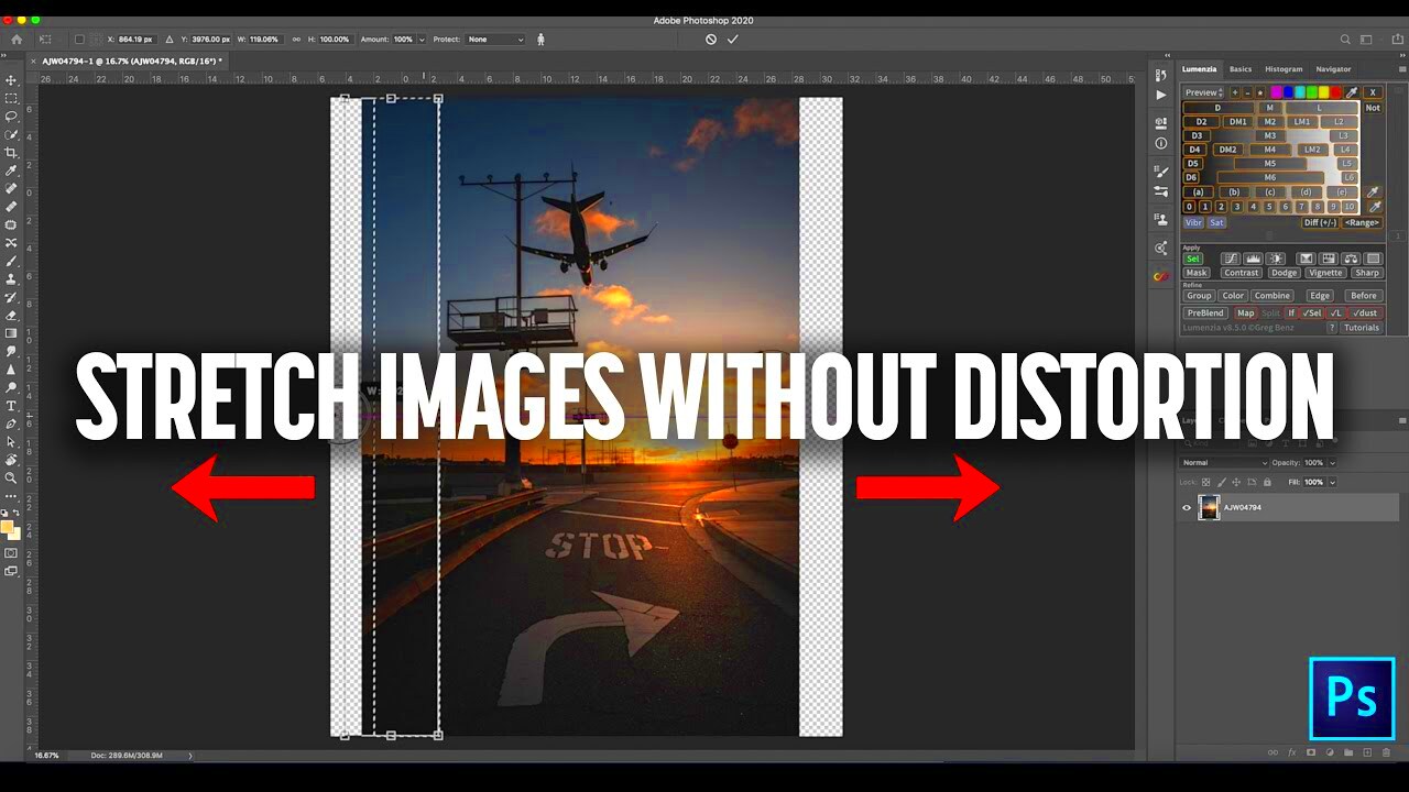 How To Stretch Images Without Distortion  Photoshop Tutorial  YouTube