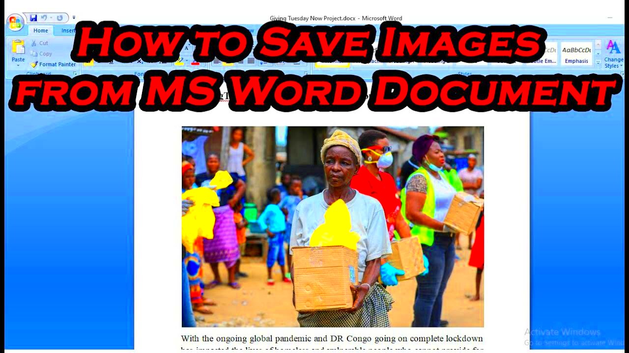 How to Save Images from Microsoft Word Document  YouTube