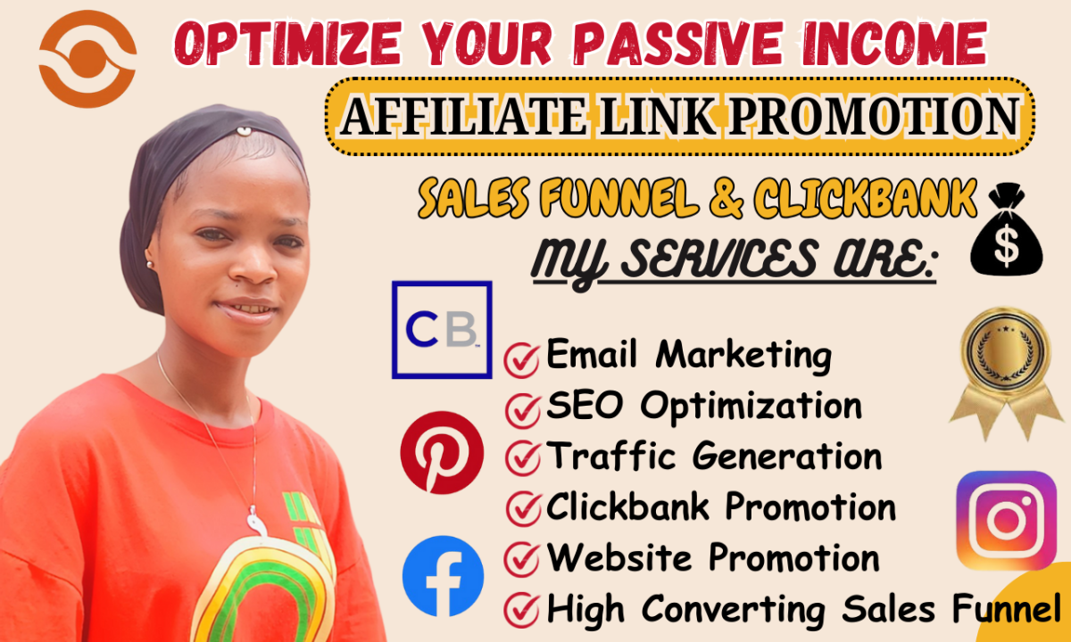 I Will Do Affiliate Link Promotion, Affiliate Marketing, ClickBank Sales Funnel