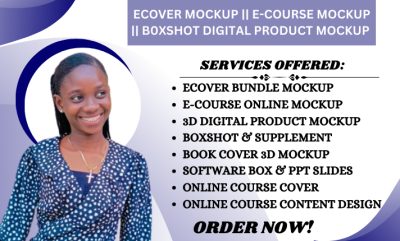 I Will Design Stunning Online Course Mockups, Course Bundles, eBook Covers, and eCover Mockup Bundles