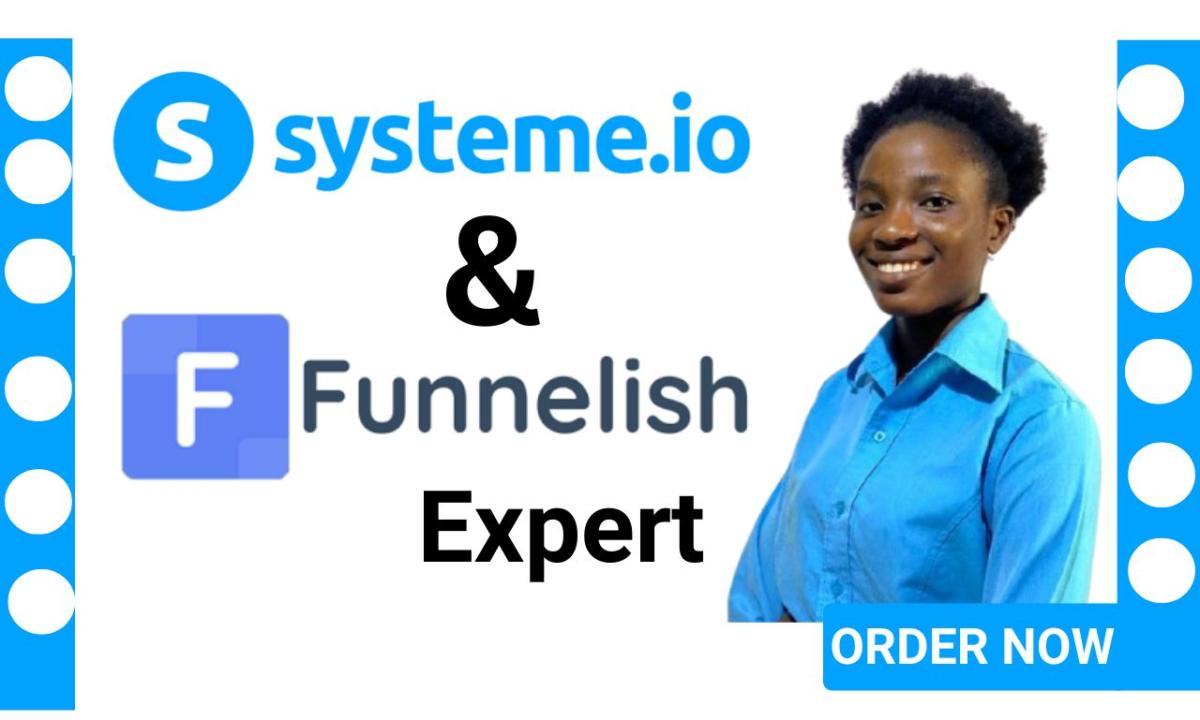 I Will Design Expert Systeme.io Website Funnelish Sales Funnel Clone Landing Page Click