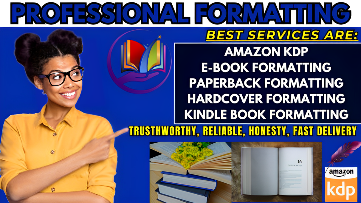 I Will Perfectly Do Your Book Formatting for Kindle eBook and Amazon KDP Paperback