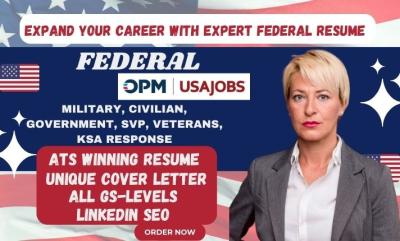 I Will Write Federal Resume Writing for USAJobs, Government Resume, LinkedIn Profile Optimization