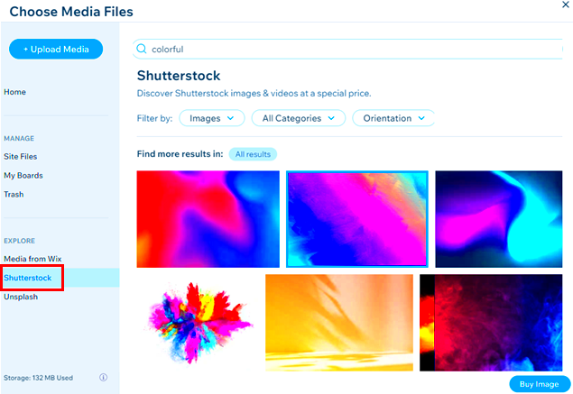 Wix Media Purchasing Shutterstock Images Videos Help Center Wixcom