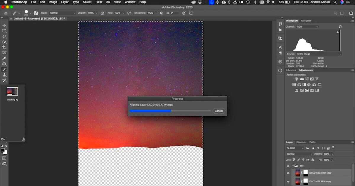 How To Stack Images In Photoshop For Astrophotography