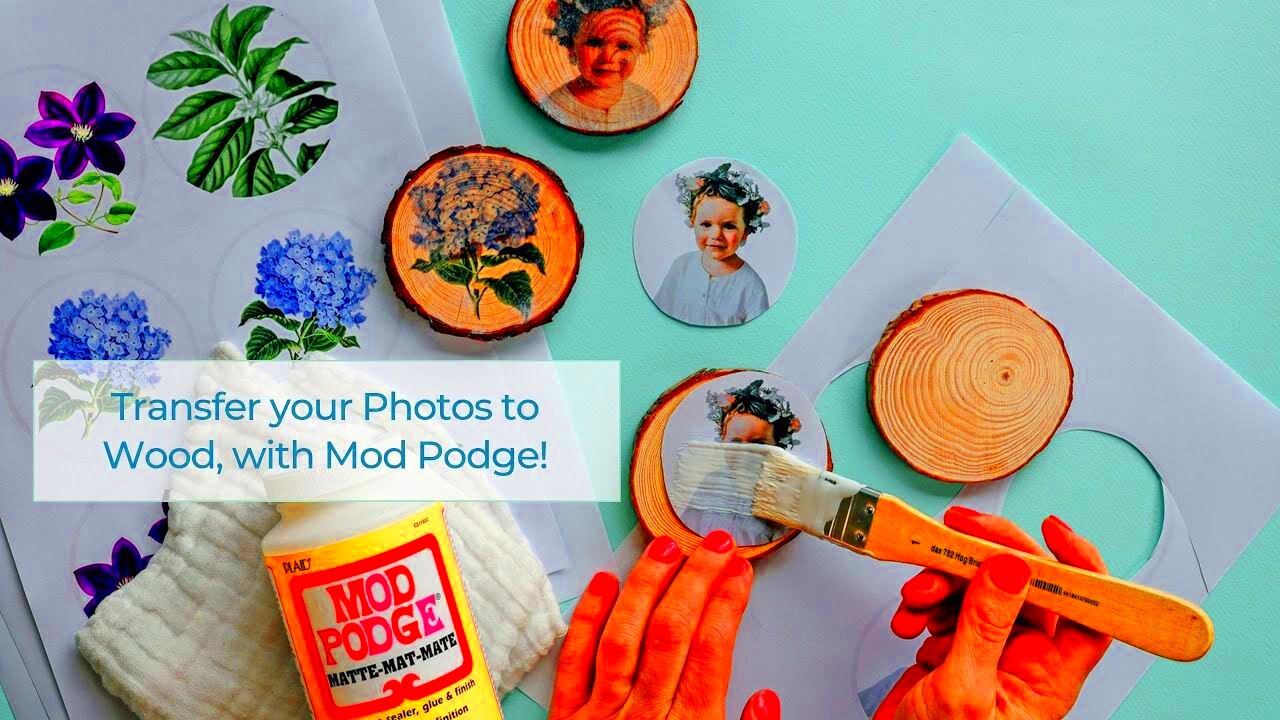 DIY Learn how to Easily Transfer your Photos onto Wood with Mod Podge 