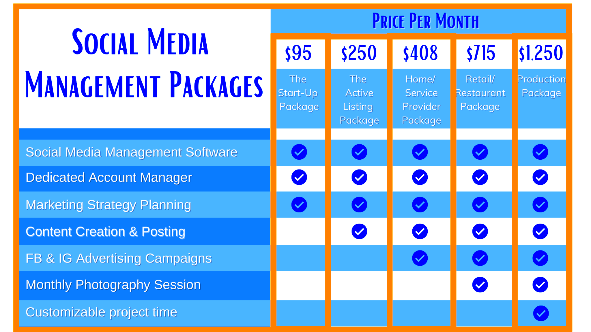 Social Media Packages and Pricing The Social Media Lady Shreveport 