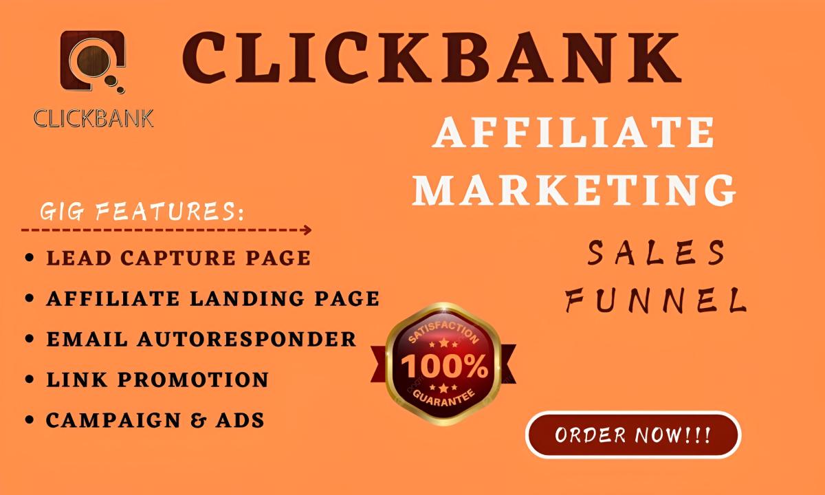 I Will Set Up Clickbank Affiliate Marketing Systeme IO Sales Funnel for Affiliate Sales