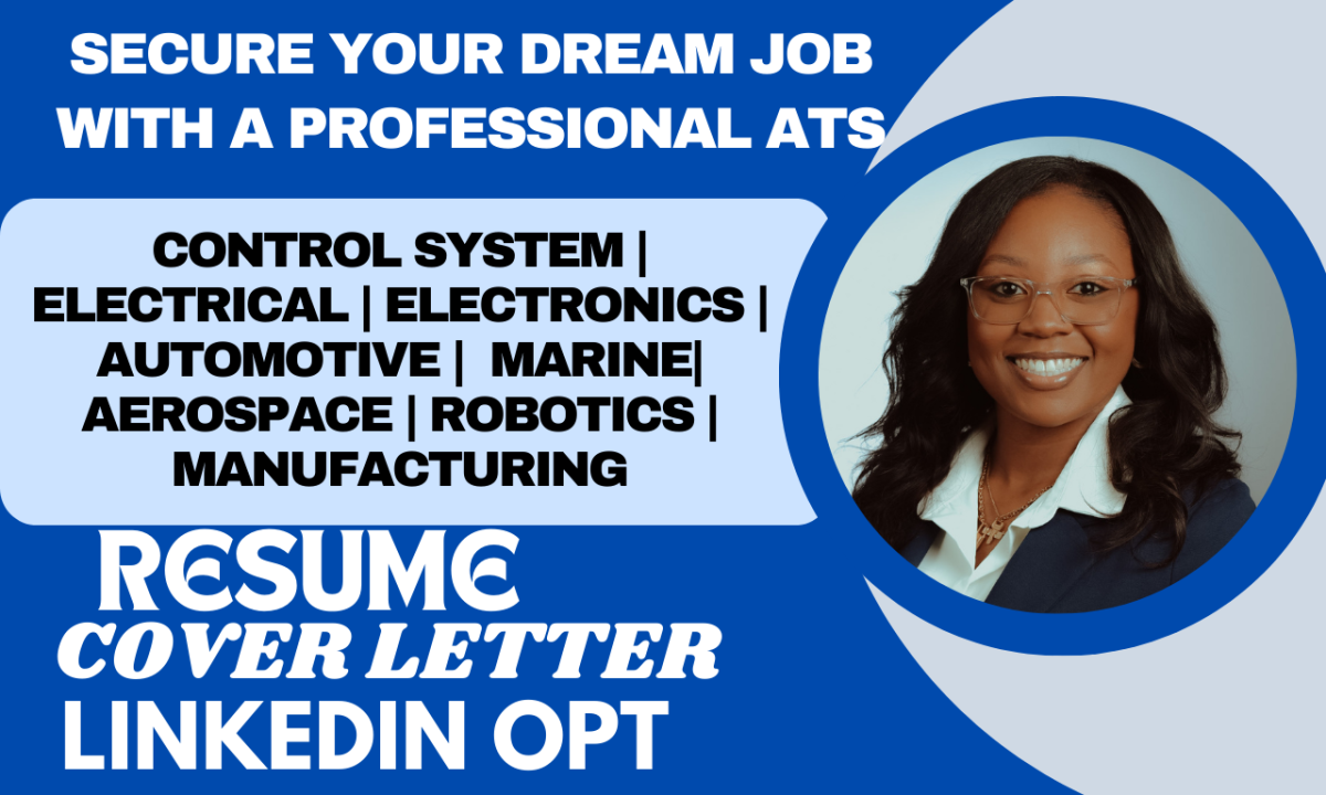 I Will Write Aerospace, Automotive, Electrical, Electronics, Robotics, and Marine Resume