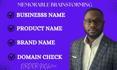 I Will Help You Brainstorm a Memorable Business, Brand, or Product Name