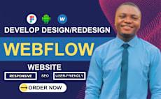 Develop a Website or Redesign a Website using Webflow