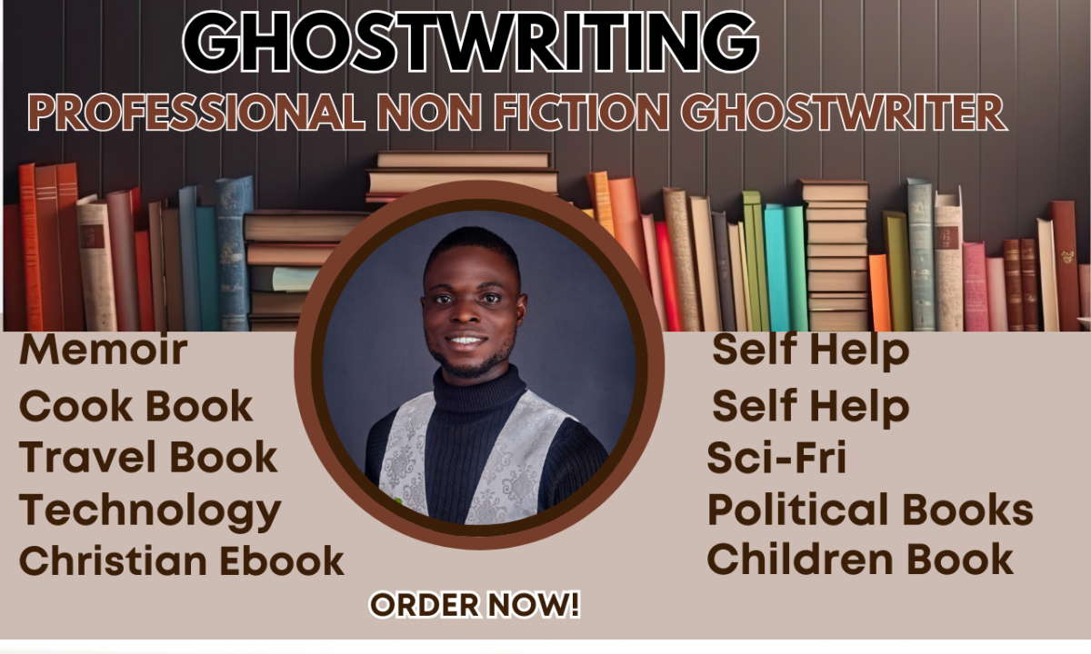 I Will Ghostwrite a Bestselling 50,000+ Words Non-Fiction eBook for You