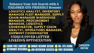 I Will Write a Logistics Resume, Warehouse Lead Manager, Supply Chain Distribution Resume