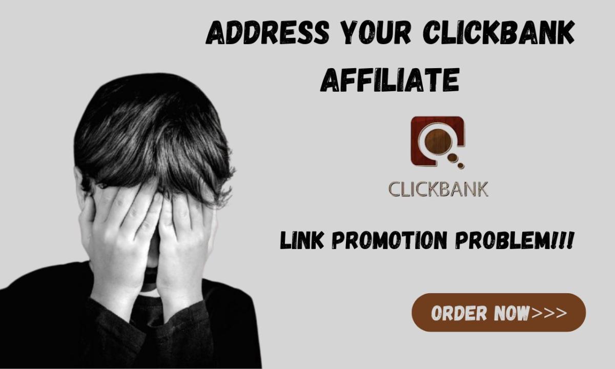 I will listen to your problem and solve your clickbank affiliate link marketing issue