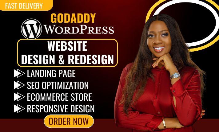 I will create godaddy website, design godaddy wordpress design or redesign