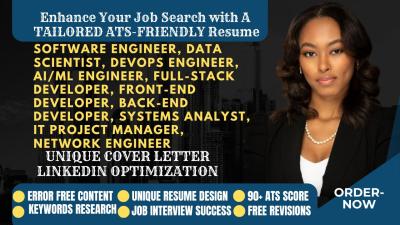 I Will Craft Expert Tech Resumes for Site Reliability Engineers, Full Stack Developers, and AI Professionals