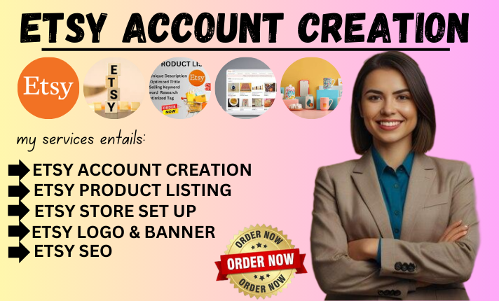 I Will Create Your Etsy Account, Set Up Your Store, and List Your Products