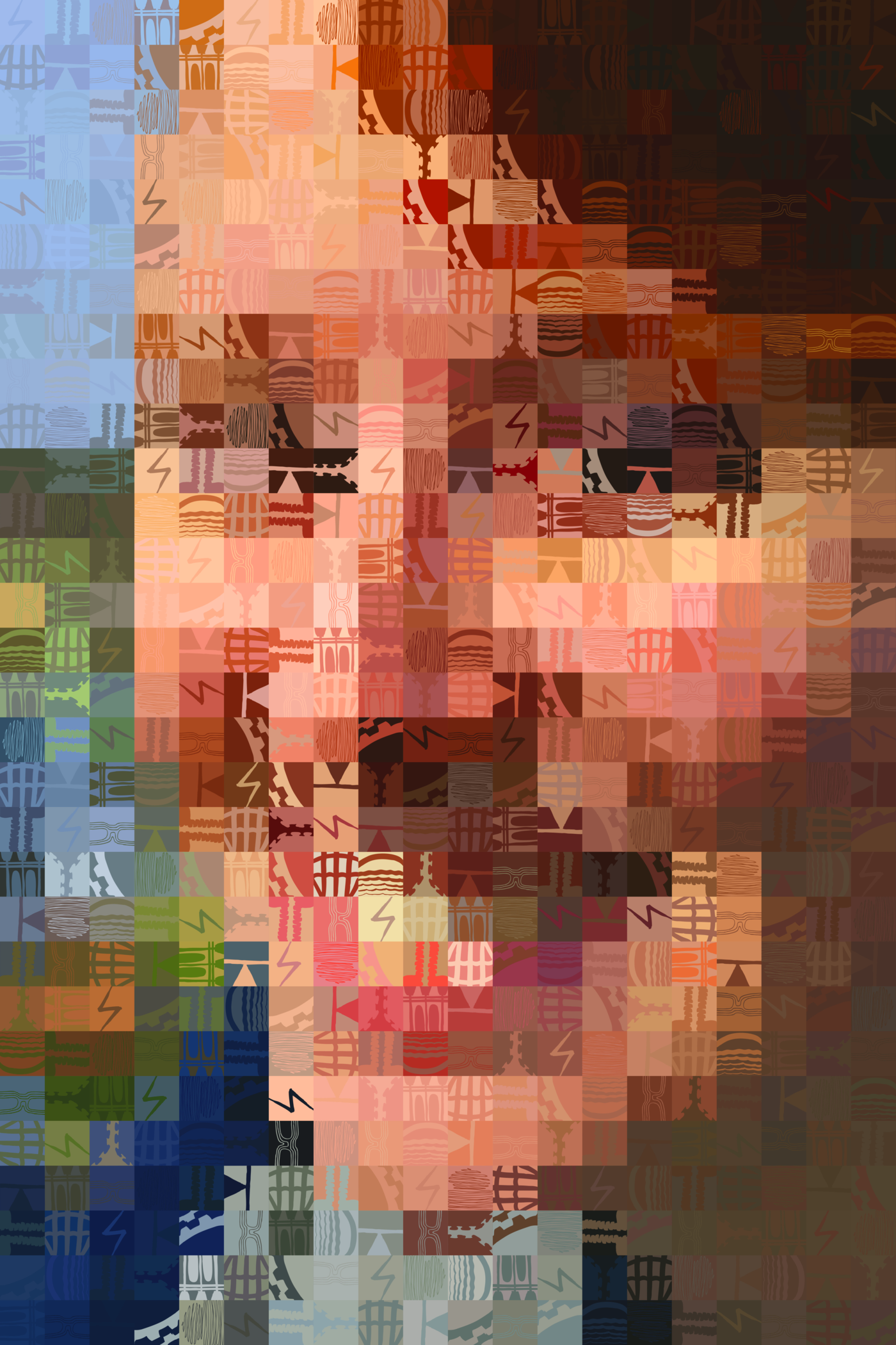 Pixelated Portrait by Emily Fisher at Coroflotcom