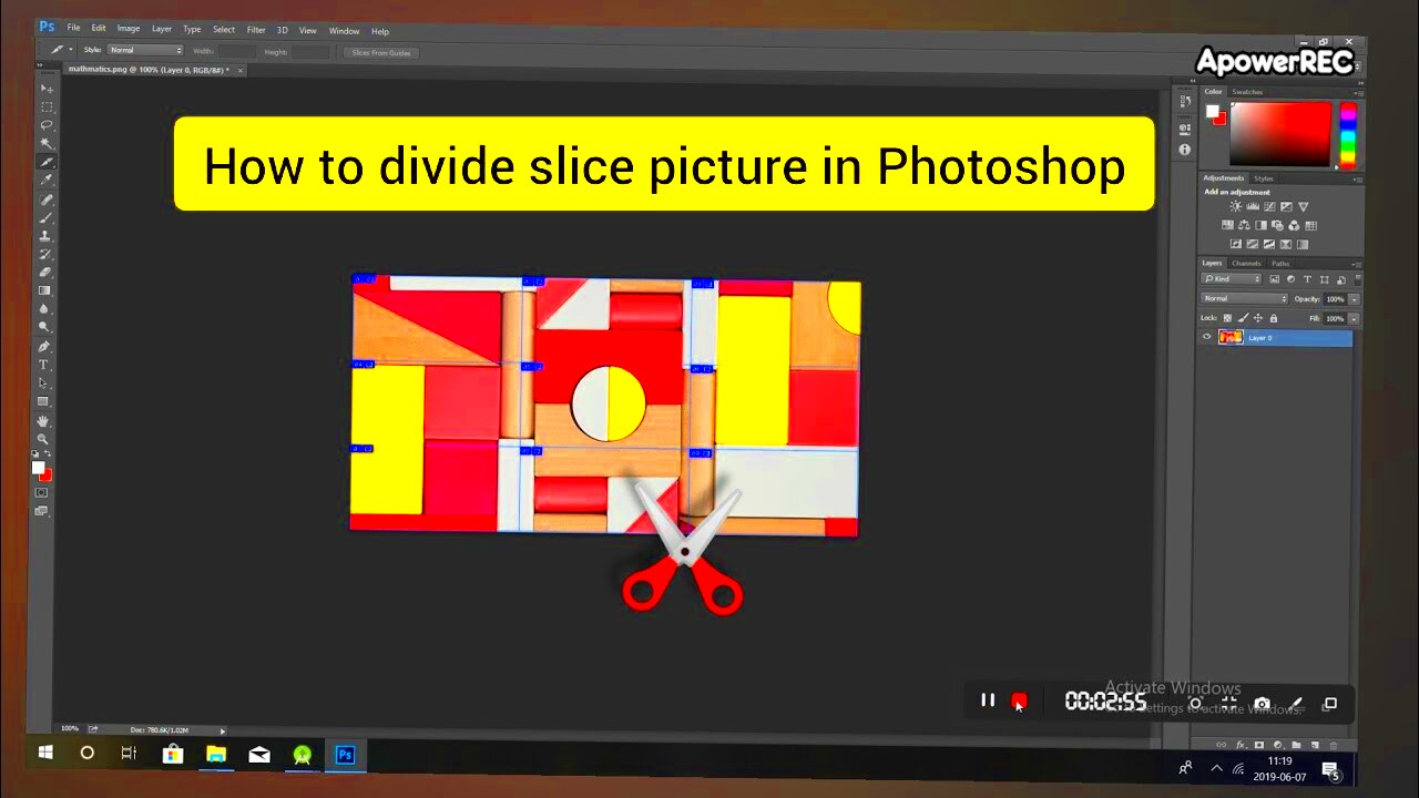 How to Divide Photo or Image in Photoshop in Equal Parts  YouTube