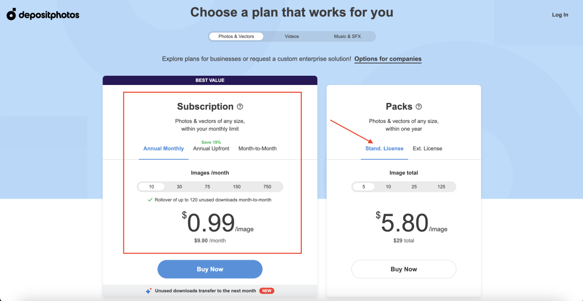 How to Purchase Extended Licenses on Depositphotos