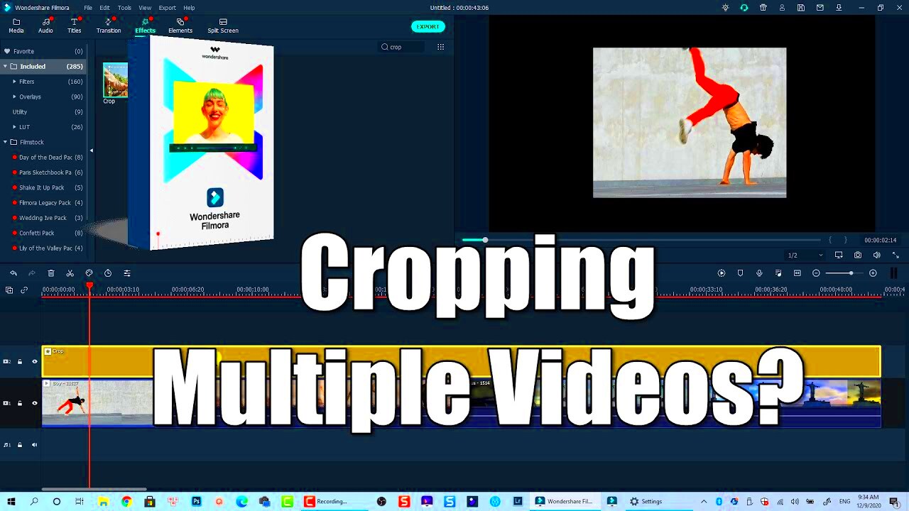 How to Crop Video using Filmora X  Cropping Multiple Clips At the same 