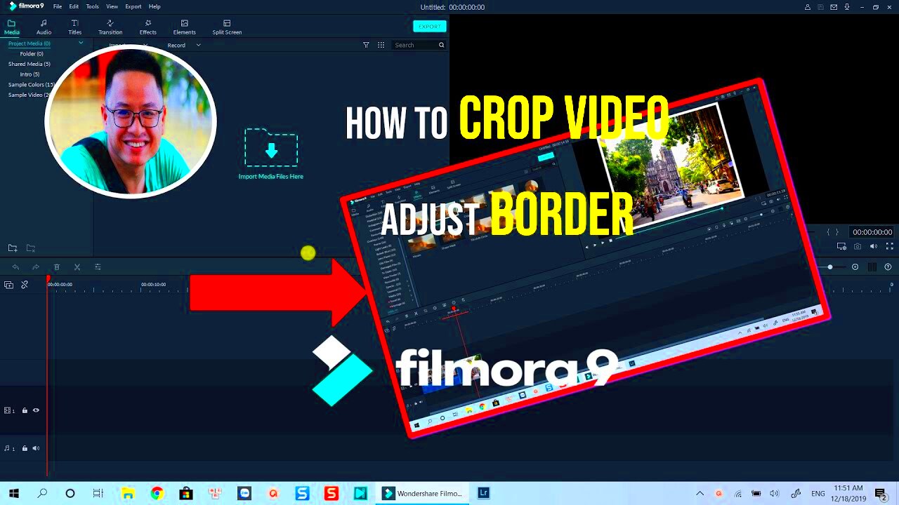 Filmora9 Tutorial Crop Video Images  Add Border to Video  YouTube