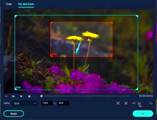 Crop Pan Zoom Videos in Filmora