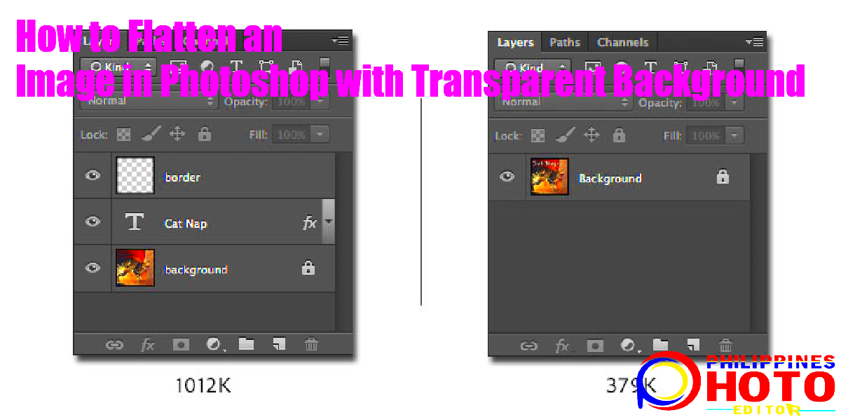 How to Flatten an Image in Photoshop with Transparent Background