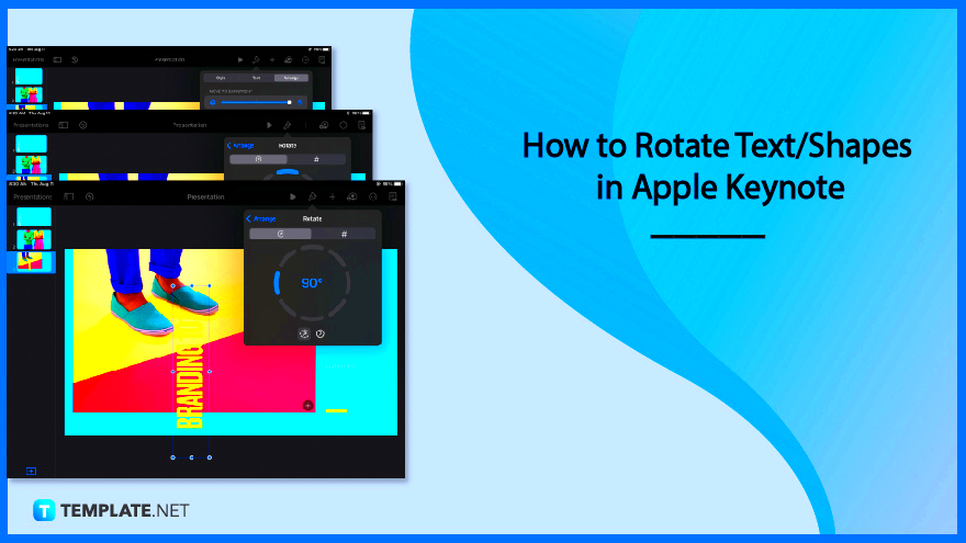 How to Rotate TextShapes in Apple Keynote