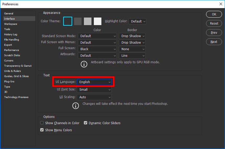 Solved Change language in Photoshop Adobe Support Community