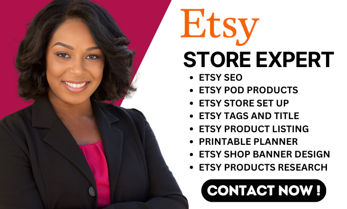 I Will Create Etsy POD Digital Products Store Design and Etsy Print on Demand Listing Setup