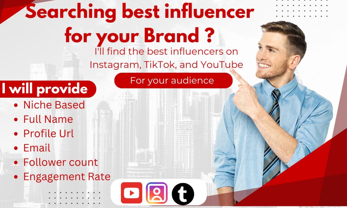 I Will Boost Your Brand with Expert Influencer Research for Instagram, TikTok, and YouTube