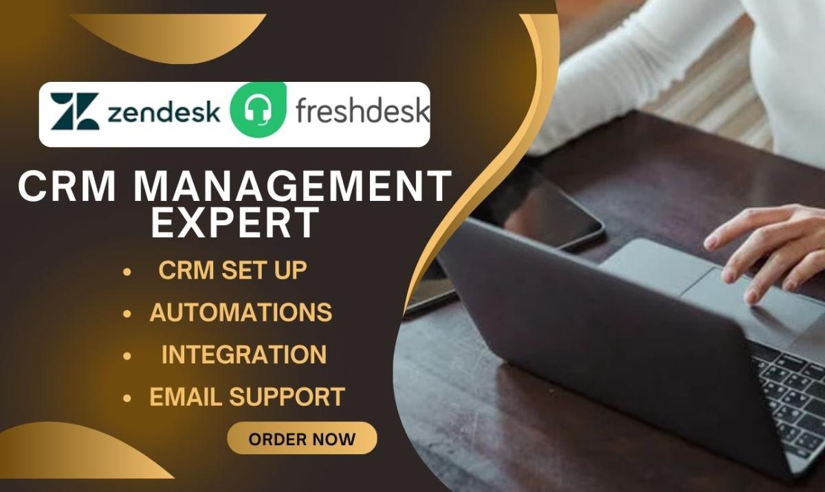 I Will Set Up Zendesk, Freshdesk, CRM, Gorgias, Freshworks, and Freshsales