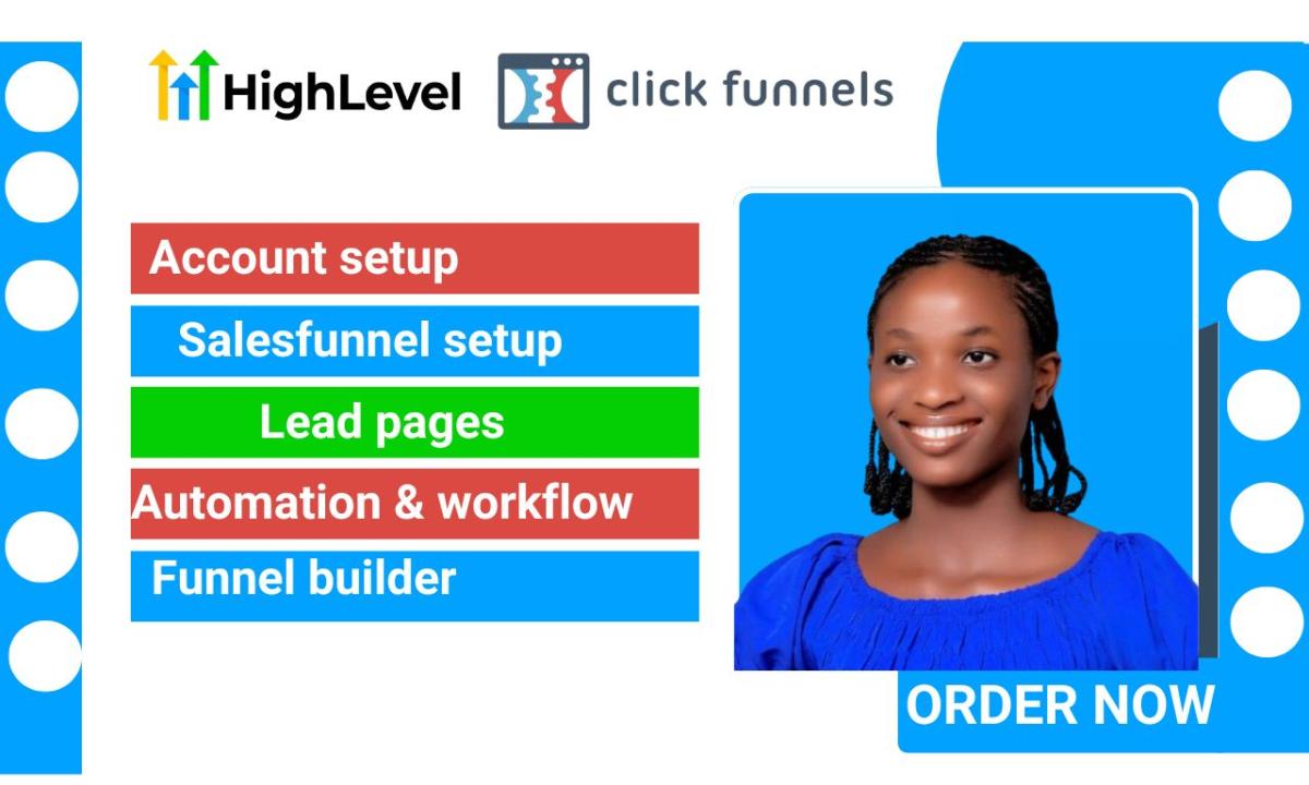 I Will Create a Stunning GoHighLevel Website and Sales Funnel – Your GoHighLevel ClickFunnels Expert