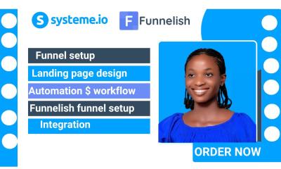 I Will Design Expert Systeme IO Website Funnelish Sales Funnel Clone Landing Page Click