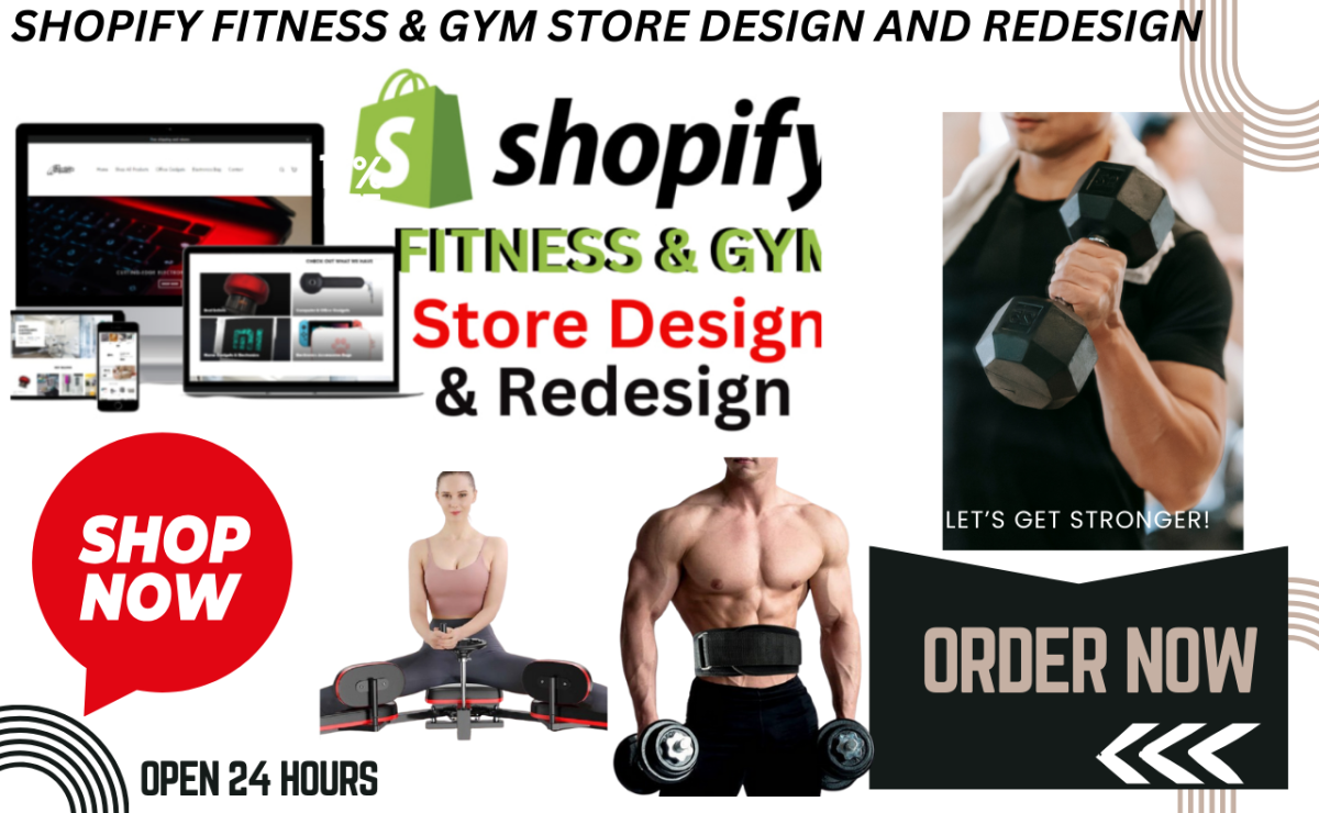 I Will Professionally Design Gym Shopify Store Redesign Fitness Sports Shopify Store